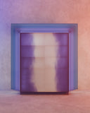 Sculptural cabinet with an architectural glass profile. A luxury furniture piece blending artistry and functionality.