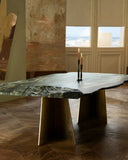 Sculptural stone dining table