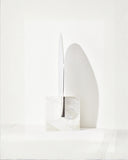 Designer floor mirror featuring a solid Calacatta marble frame. A luxury accent piece for modern living spaces.