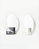 Luxury floor mirror with an architectural marble frame. Designed to elevate contemporary residential interiors.