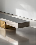 Contemporary X-or Bench with bold geometric forms and refined craftsmanship. Statement seating designed for luxury residential and hospitality spaces.