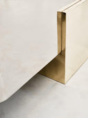 Detail sculptural designer console. Suitable for contemporary living spaces.