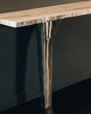 Luxury console table with a bold sculptural silhouette and elegant detailing. Designed as a statement furniture piece.