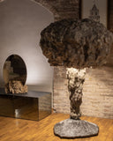 Luxury sculptural lamp with handcrafted organic detailing. Designed to complement sophisticated interior spaces.