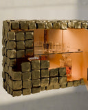 Luxury cabinet inspired by architectural stone formations. A statement furniture piece for sophisticated interiors.