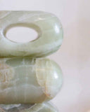 Designer object handcrafted from premium green marble with clean contemporary lines. Crafted to complement sophisticated interiors.