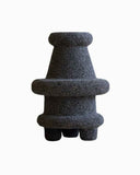 Sculptural object made from natural volcanic rock with clean contemporary lines. A designer object for luxury residential interiors.