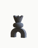 Sculptural object made from natural volcanic rock with clean architectural lines. A designer stone object crafted for luxury contemporary interiors.
