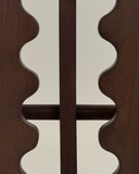 Luxury wooden bench combining geometric forms and craftsmanship. A designer seating piece for modern environments.
