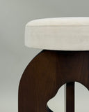 Contemporary sculptural bench crafted from solid timber. Designed to create visual impact in luxury interiors.