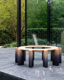 Contemporary oak bench