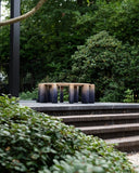 Sculptural timber bench