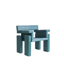 TIMBER Armchair Burned Pine - Petrol | Modern Designer Seating