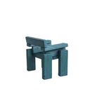 TIMBER Armchair Burned Pine - Petrol | Modern Designer Seating