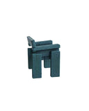 TIMBER Armchair Burned Pine - Petrol | Modern Designer Seating