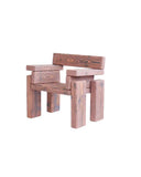 TIMBER Armchair Burned Pine - Pink | Modern Designer Seating