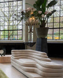Right profile of the DS-1025 Terrazza designer leather sofa showcasing sculptural modular seating and refined handcrafted upholstery. Crafted for modern luxury residential spaces.