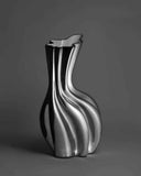 Sinuo Platino | Platinum Sculptural Vase | Ceramic Vase