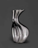 Sinuo Platino | Platinum Sculptural Vase | Ceramic Vase