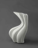 Sinuo | Glossy White Sculptural Vase | Ceramic Vase