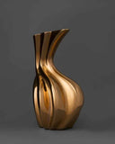 Sinuo | Gold Sculptural Vase | Ceramic Vase