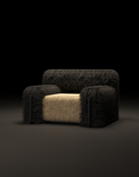 Furrybum Sculptural Black Armchair| Limited Edition | Art & Collectible Design | INTERNATIONAL DESIGN