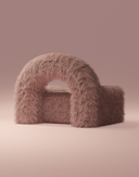 Furrybum Sculptural Pink Fur Armchair | Limited Edition | Art & Collectible Design | INTERNATIONAL DESIGN