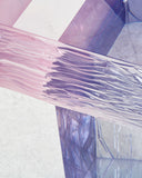 Close up of the raw ice-like texture on the side of the resin block