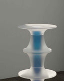 Olive SunsetClose up of the rhythmic curves and matte finish of the resin totem Gradient Crystal | Sculpture V