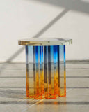 Blue Amber Gradient Crystal Table XII | Acrylic Dining Table