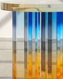 Blue Amber Gradient Crystal Table XII | Acrylic Dining Table