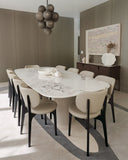 Richmond | Wood, Velvet & Bouclé Dining Chair | Dining Chair - INTERNATIONAL DESIGN - Dining Chairs - luxury - art